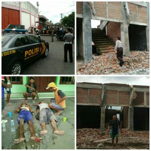 TEMBOK STADION SUPRIYADI BLITAR ROBOH