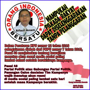 Inilah Bentuk Pelangaran Dimasa tenang Pilkada Yang Tidak Dapat Diatasi