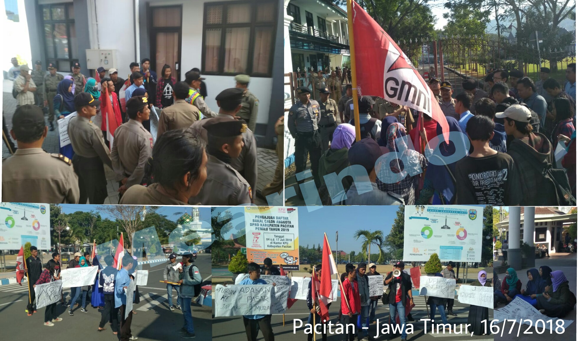 Protes BBM Naik Mahasiswa Pacitan ‘GMNI’ Demo Bupati Dan DPRD