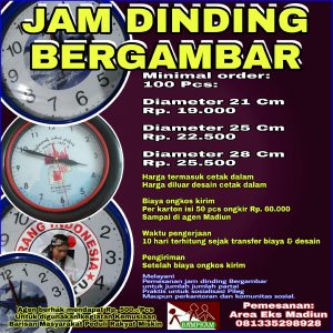 Grosir Jam Dinding Bergambar Murah