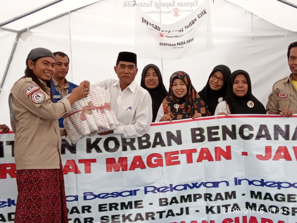 Salurkan Bantuan Magetan Ke Lampung Bersama Jaringan Relawan Independen Magetan