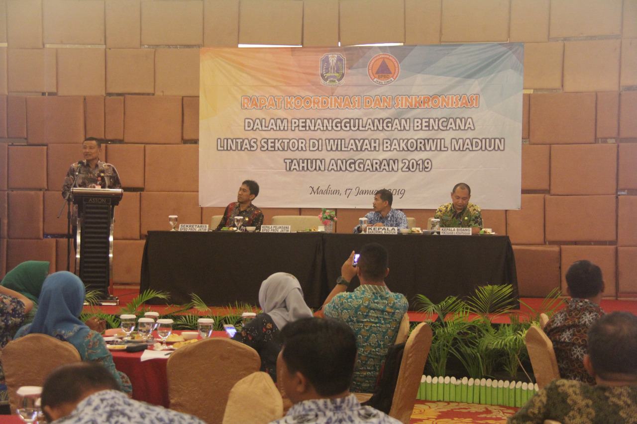 BPBD Jawa Timur Gelar Koordinasi dan Sinkronisasi Dalam Penanggulangan Bencana Lintas Sektor