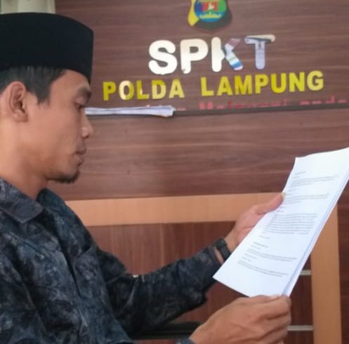 Setelah Didemo, Akmal Fathoni Lapor Ke Polda Lampung