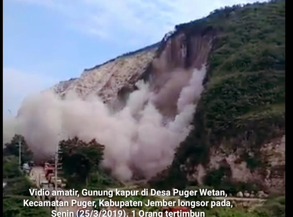 Gunung Kapur di Jember Longsor, Satu Penambang Tertimbun