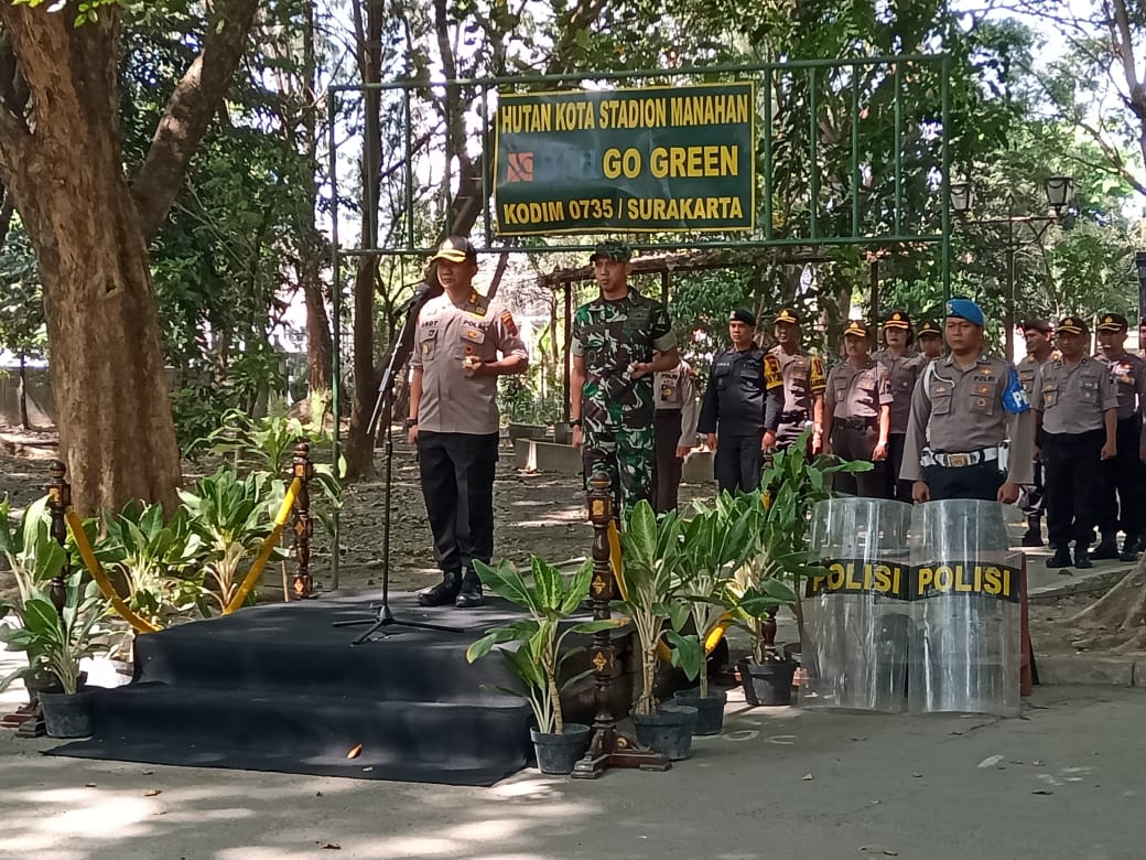 TNI Polri di Soloraya Ikuti Apel Gelar Pasukan Jelang Aksi Massa di Gedung DPRD