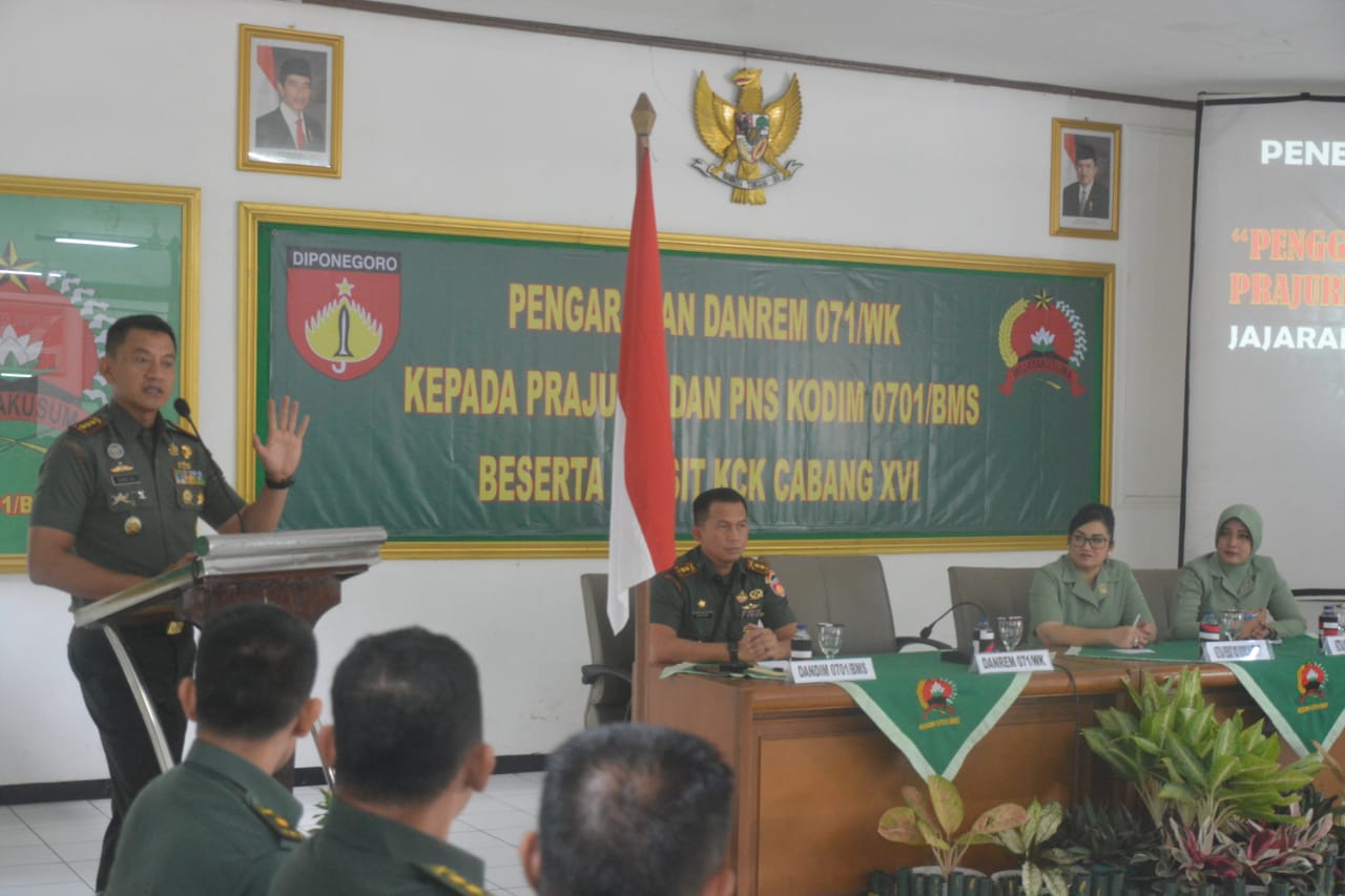 Danrem 071/Wijayakusuma : Waspada Jarimu Menari, Jangan Sampai Sebar Hoax