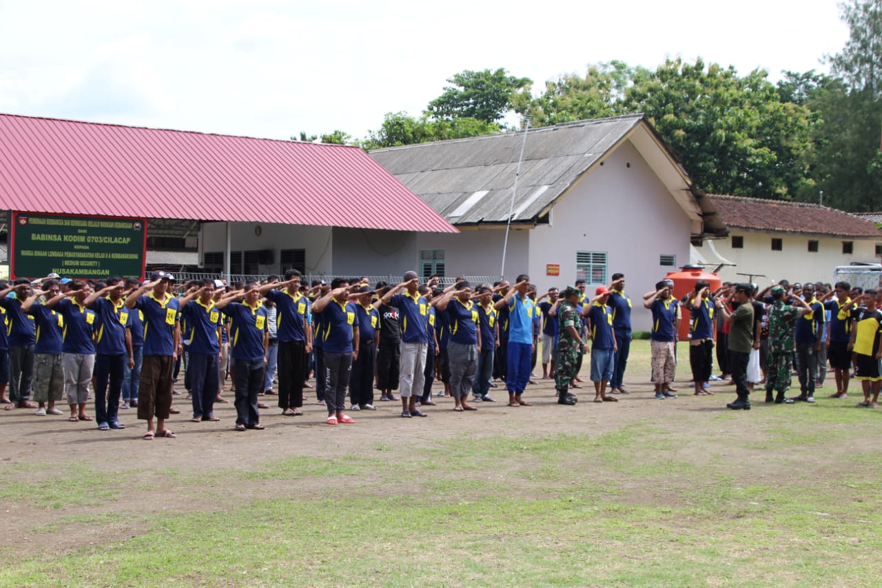 Warga Binaan Lapas Nusakambangan Mendapat Pembekalan Dari TNI AD Kodim Cilacap