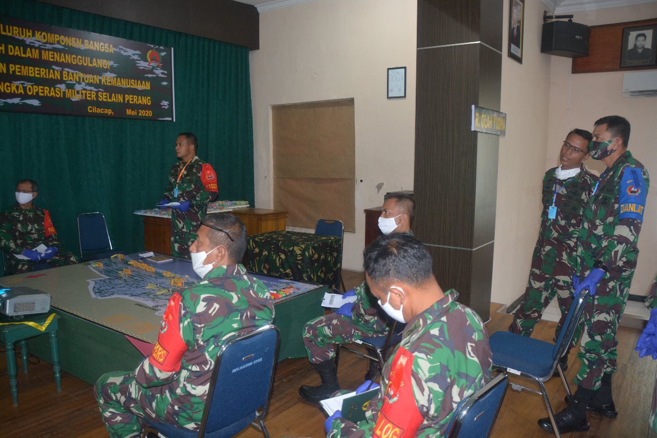 Danrem 071/Wk : Latposko I, Melatih Satuan Dalam Penanggulangan Bencana Alam di Wilayah Kodim 0703/Cilacap