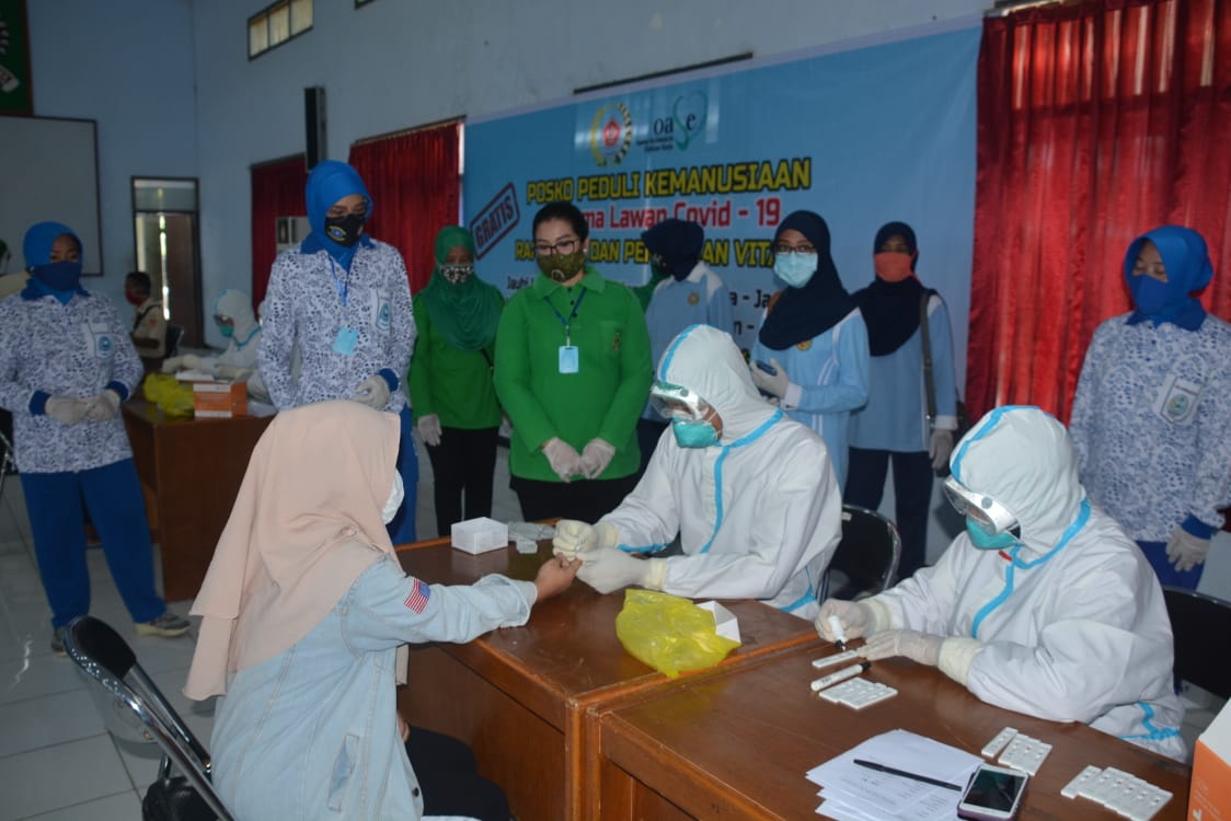 Peduli Sesama, Dharma Pertiwi Koorcab Purwokerto Daerah D Gelar Rapid Test Gratis