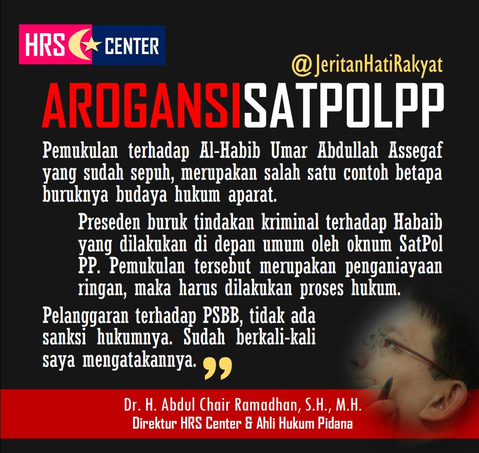 PEMUKULAN TERHADAP HABIB UMAR ASSEGAF DAN LARANGAN PSBB