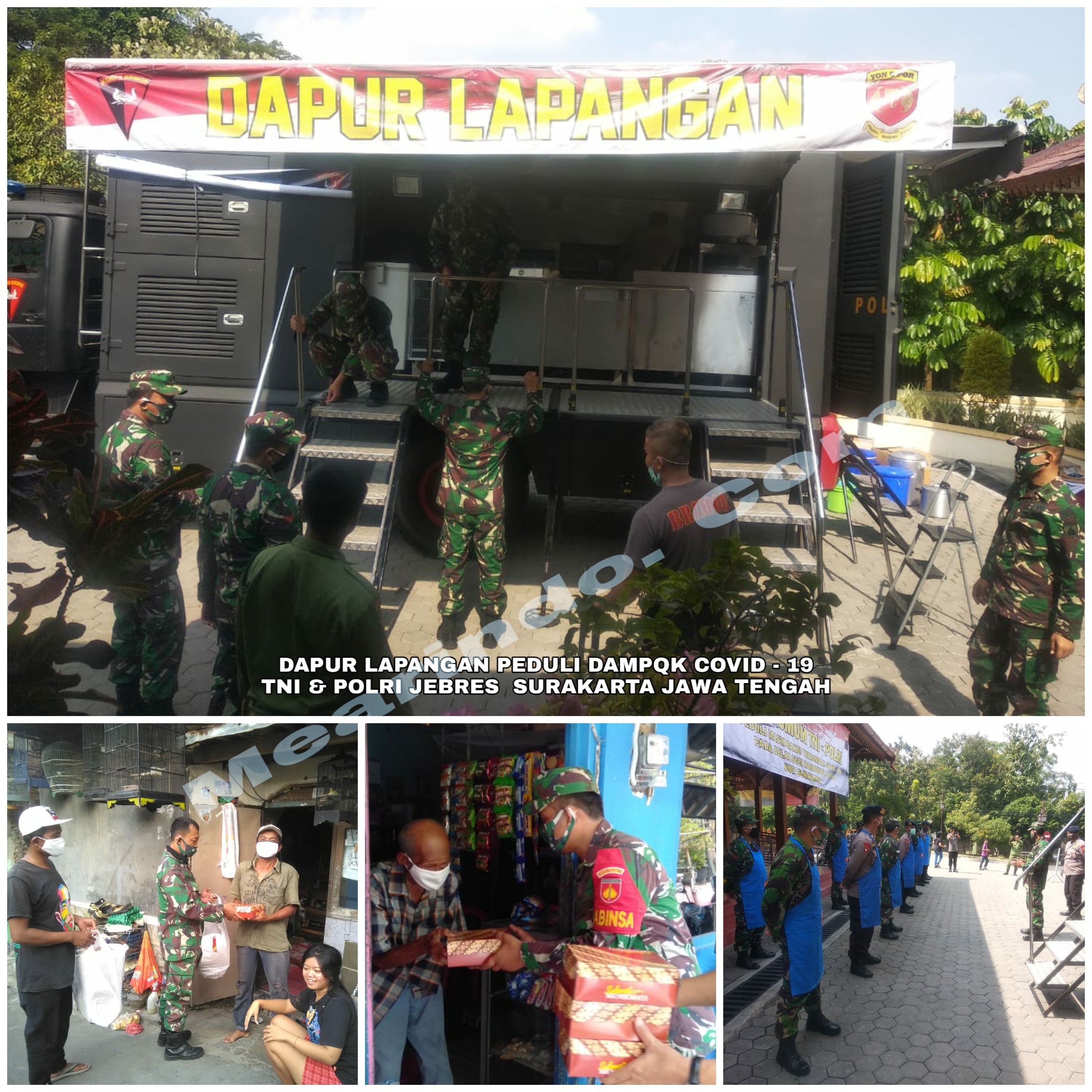 Dapur Umum Peduli Dampak Covid 19 Bersama TNI POLRI Jebres Surakarta