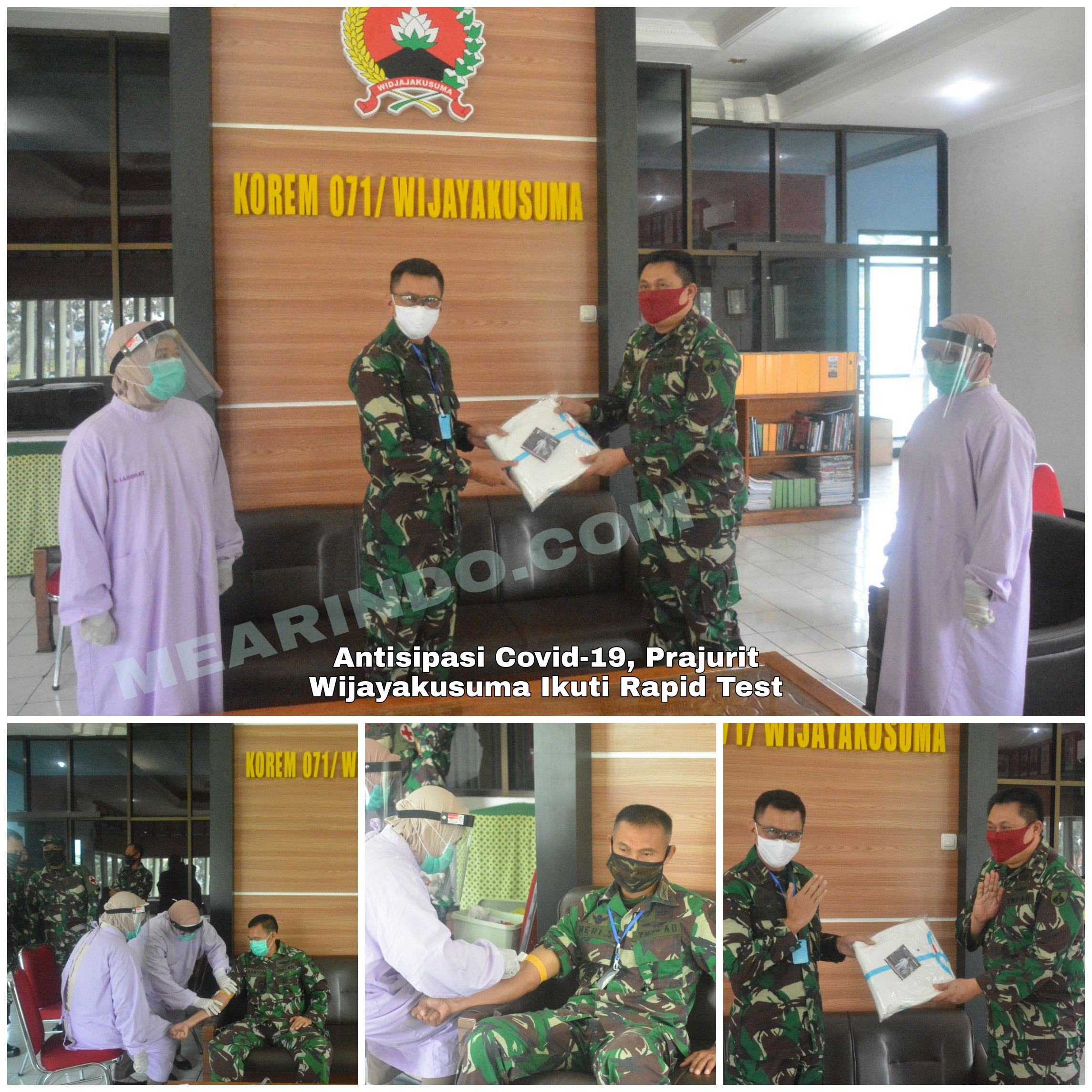 Antisipasi Covid-19, Prajurit Wijayakusuma Ikuti Rapid Test