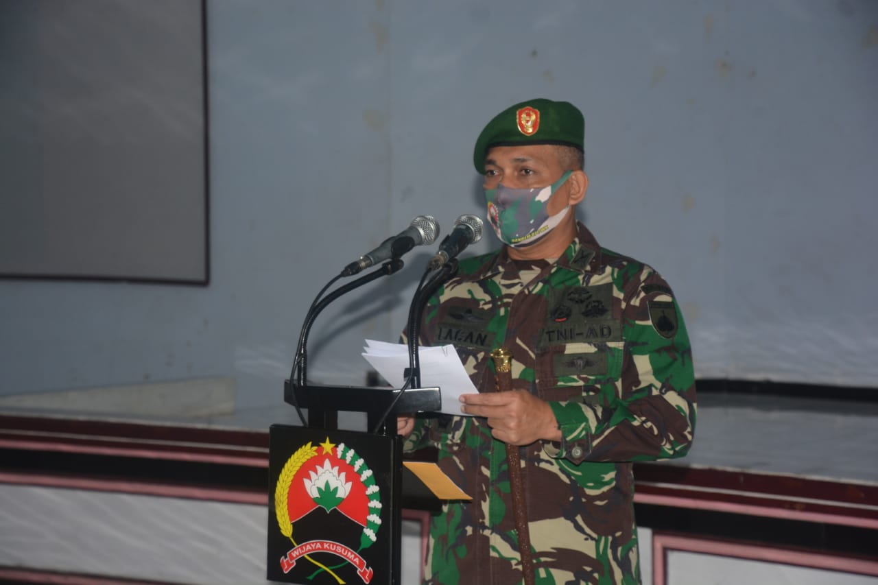 Letkol Heri Sumitro Serahkan Jabatan Kasrem Kepada Danrem 071/Wijayakusuma