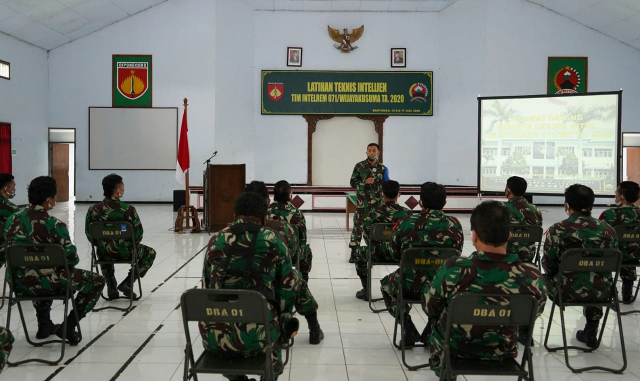 Pelihara dan Tingkatkan Kemampuan Intelijen, Korem 071/Wijayakusuma Gelar Latihan Teknis Intelijen