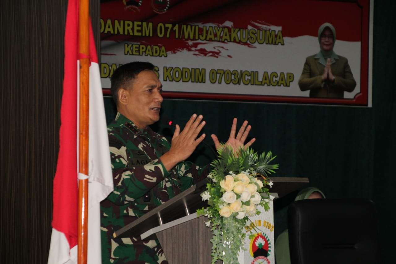 Dekatkan Diri Dengan Prajuritnya, Danrem 071/Wijayakusuma Kunjungi Kodim 0703/Cilacap
