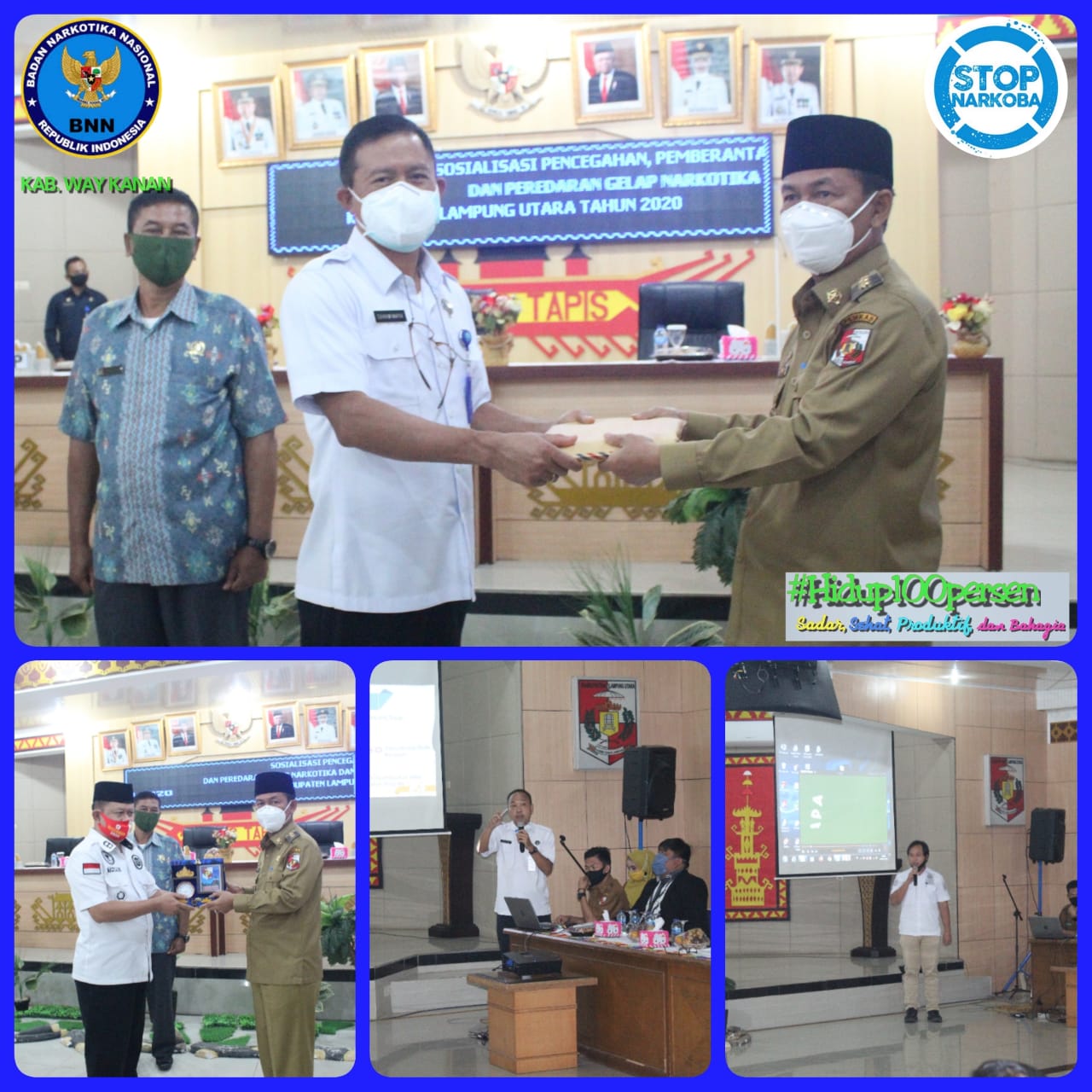 BNN Way Kanan Dan Pemkab Lampung Utara Tanda tangani MOU