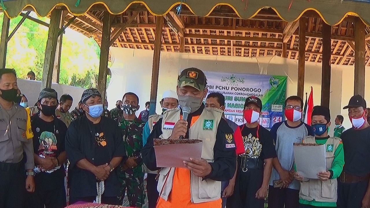 LPBINU Ponorogo Peringati HSN 2020, Deklarasikan Bebas Sampah Dalam Kenduri Sungai