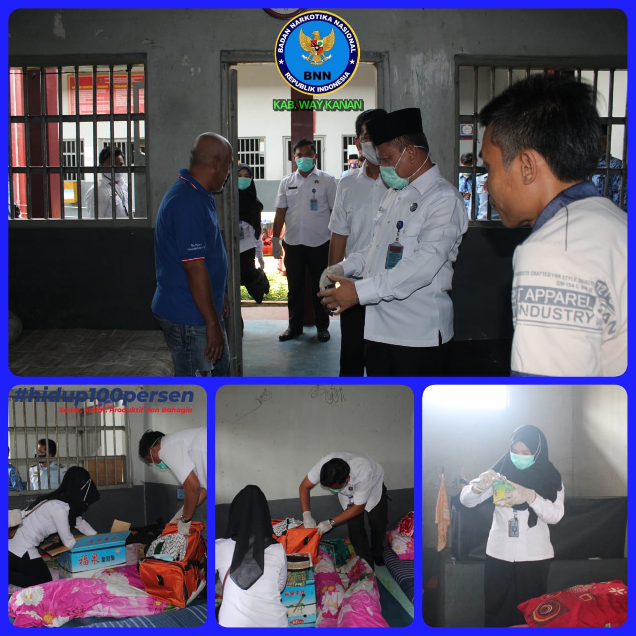 BNNK Waykanan Razia Kamar Warga Binaan Dan Tes Urine Pegawai Lapas