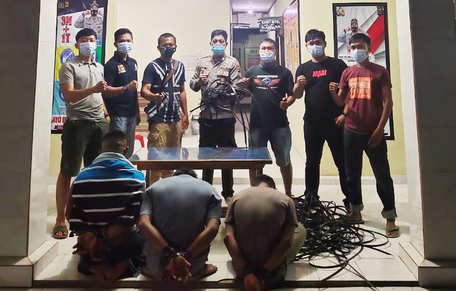 Polsek Penawartama Tangkap Komplotan Spesialis Pelaku Curat Kabel Listrik