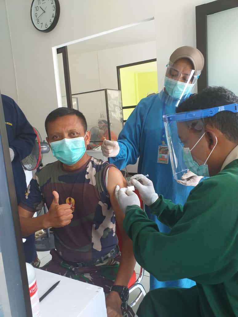 170 Prajurit Wijayakusuma di Vaksin Dosis Pertama