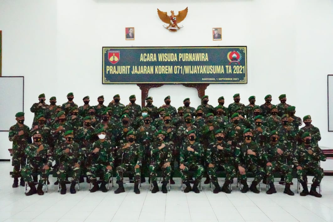 Danrem 071/Wijayakusuma Pimpin Wisuda Purnawira Prajurit Korem 071/Wijayakusuma