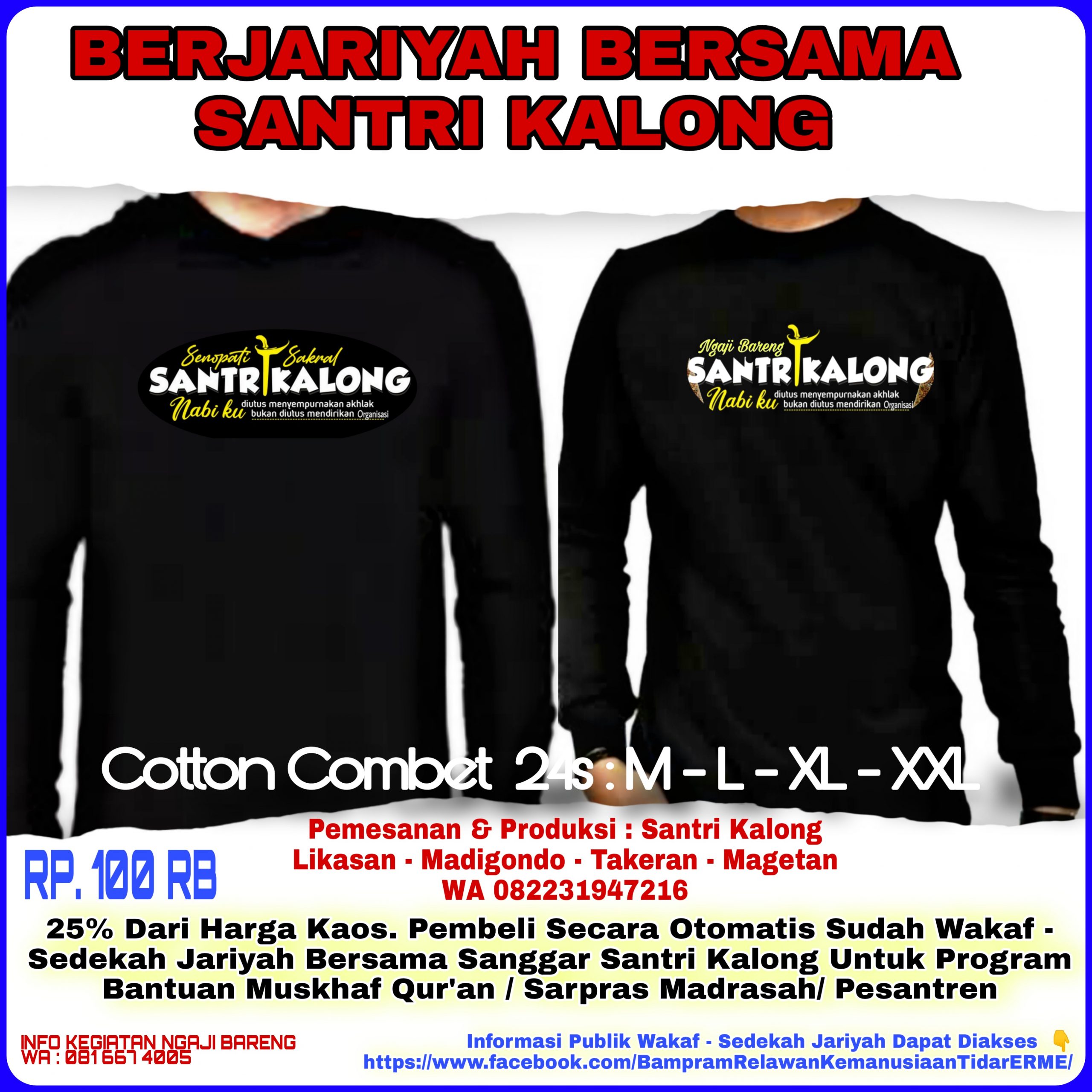 Berjariyah Dengan Beli Kaos SANTRI KALONG