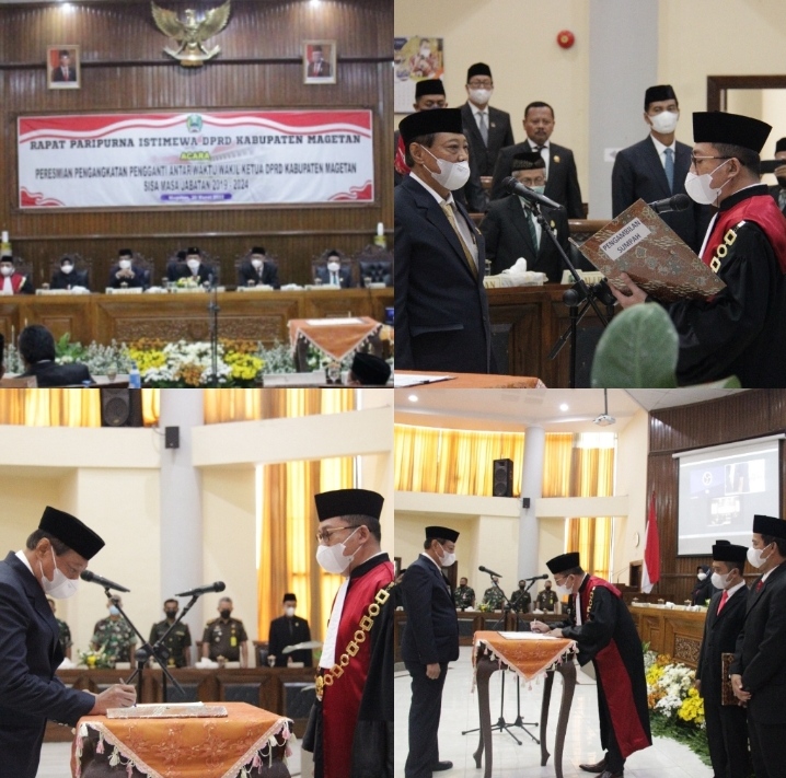 Paripurna Istimewa Pergantian Antar Waktu Wakil ketua DPRD Dari Suratman Ke Suwarno