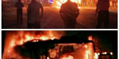 Bus Sugeng Rahayu Ludes Terbakar Akibat Motor Ugal-Ugalan
