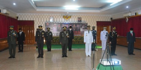 Danrem 071/Wijayakusuma Ikuti Upacara Peringatan HUT Ke 75 TNI Secara Virtual