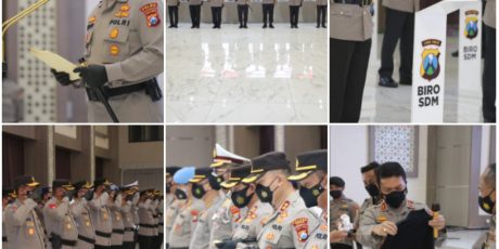 Kapolda Jatim Pimpin Sertijab Pejabat Utama dan Kapolres Jajaran Polda Jatim