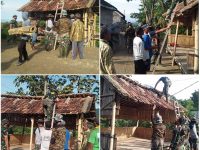 TMMD, TNI Bersama Warga Rehap Poskamling Di Magetan