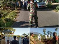 Babinsa Koramil Tipe B 0804/01 Magetan Amankan Pemakaman Secara Prokes Warga Kelurahan Tawanganom