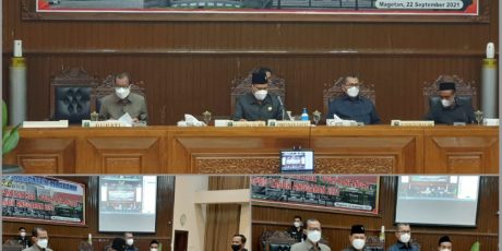 DPRD Magetan Gelar Paripurna Agenda Penandatanganan Nota Kesepakatan P-KUA Dan P-PPAS Perubahan APBD TA 2021