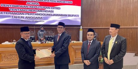DPRD Magetan Sampaikan Rekomendasi Tentang LKPJ Bupati Tahun Anggaran 2023