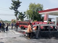 Mobil Terbakar di SPBU Jomblang Takeran Magetan, Ini Kronologinya