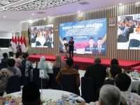 Menteri ATR/Kepala BPN Ajak Tamu yang Hadir dalam Sertijab untuk Doakan Almarhumah Ibu Ani Yudhoyo