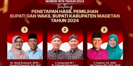 KPU Magetan Umumkan Hasil Pemilihan Bupati Dan Wakil Bupati Magetan 2024