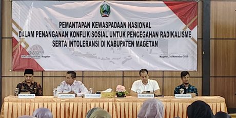 Pemantapan Kewaspadaan Nasional, Bakesbangpol Magetan Gelar Sosialisasi Penanganan Konflik Sosial Untuk Pencegahan Radikalisme Dan Intoleransi