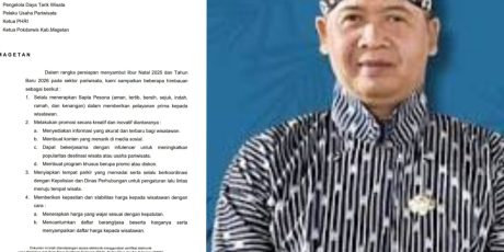 Jelang Libur Nataru 2025/2026, Disbudpar Magetan Keluarkan SE Bagi Pelaku Wisata