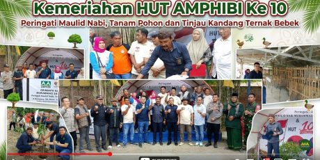 Peringati 10 Tahun, AMPHIBI Gelar Maulid Nabi, Aksi Tanam Pohon, Tebar Bibit Ikan, dan Terima Program Community Development Ternak Bebek dari PT Musim Mas