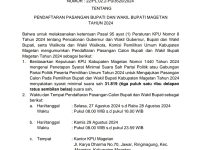 KPU Magetan Umumkan Syarat Pendaftaran Peserta Pilkada Magetan 2024